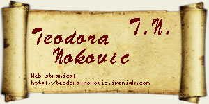 Teodora Noković vizit kartica
